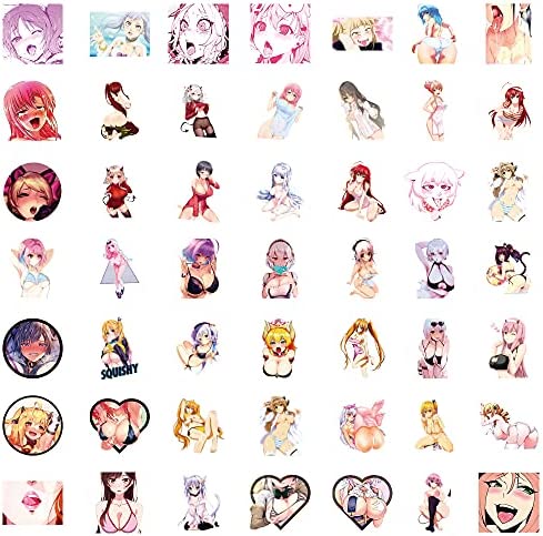 Anime Girl Stickers Pack 200 Pcs Anime Stickes,Waifu Anime Sexy Girl Stickes for Water Bottle Laptop Travel Case Skateboard Luggage Anime Car Decals