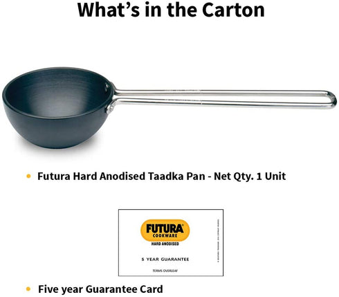Futura Anodised Heating Pan, 4.72 IN, Black