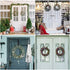 Wreath Hanger, VIS'V 15-24 Inch Adjustable Metal Wreath Hanger Front Door 20 LB Heavy Duty Over Door Wreath Hook with 4 Clear Suction Wreath Holders for Halloween Christmas Wreath Decoration - Black