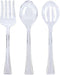 KingZak Plastic Serving Utensils, 12", Clear