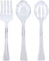 KingZak Plastic Serving Utensils, 12", Clear