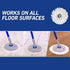 Quickie 2052239 Pad Refill for Compact Flat Spin Mop & Wringing Bucket Floor Cleaning System, Microfiber Mop Head Only, 1-Pack, White