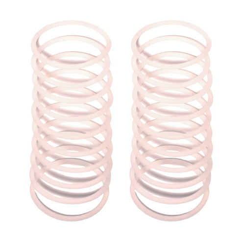 Mia Silkies Hair Ties, Silicone Hair Elastics Lasts 10 Times Longer Than Rubber Bands, Ponytail Holders for Thick Hair, Women, Teens, Athletes, Girls - Translucent Clear Color 2pks/20pcs