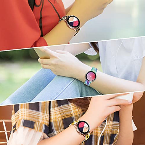 Compatible for Samsung Galaxy Watch 4 Classic 42mm 46mm,Galaxy Watch Active 2 40mm 44mm,Galaxy Watch 4 40mm 44mm Girls Women,20mm Quick Release Smart Watch Band for Watch 3 41mm/Watch 42mm/Gear Sport