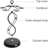 Countertop Wine Glass Holder - Freestanding Tabletop Stemware Storage Rack Metal Glasses Display Rack Black with 6 Hooks