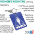 Lucky Line - Women's Restroom Pass Key Tag, Plastic with Split Key Ring Keychain Identifier for Restaurant, Office, Gas Station, 1 Per Pack (53001)