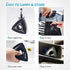 Analan Mini Pet Hair Remover for Car Detailing Supplies, Carpet Dog Hair Remover for Car Interior, Triangle Dog Hair Remover for Auto Detailing, Couch, Furniture, Lint, Carpet(Matte Black)