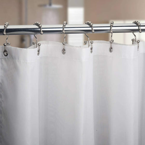 Amazer Shower Curtain Rings, Rust-Resistant Metal Double Shower Hooks for Curtain Rolling Shower Curtain Hooks Rings Shower Rings for Bathroom Shower Curtain Rod , Matte Nickel, Set of 12 Rings