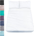 Mejoroom Queen Size Sheet Set,Extra Soft Luxury Brushed Microfiber 1800 Thread Count Percale Sheets with 15-inch Deep Pocket - Breathable Wrinkle Hypoallergenic - 4 Piece (Queen,White)