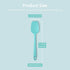 U-Taste Silicone Spoon Spatula Set, 600ºF High Heat Resistant BPA-Free Flexible Rubber Scraper, Cooking Mixing Baking Kitchen Utensils Set of 3 (Aqua Sky)