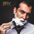 BRV MEN 100% Pure Badger Shaving Brush LARGE (24mm knots) - Heavy Resin Handle - Use with Double-Edge Safety Razor, Straight Razor and Shaving Bowl - White