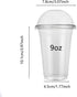 9oz Disposable Clear Plastic Cups with Dome Lids No Hole - (50 Sets) PET Dessert Cups for Kids, for Ice Cream, Parfait,Cupcake€¦