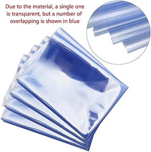 Morepack Shrink Wrap Bags,14x18 Inches Clear Shrink Wrap 20 Pack PVC Heat Shrink Bags for Gift Basket