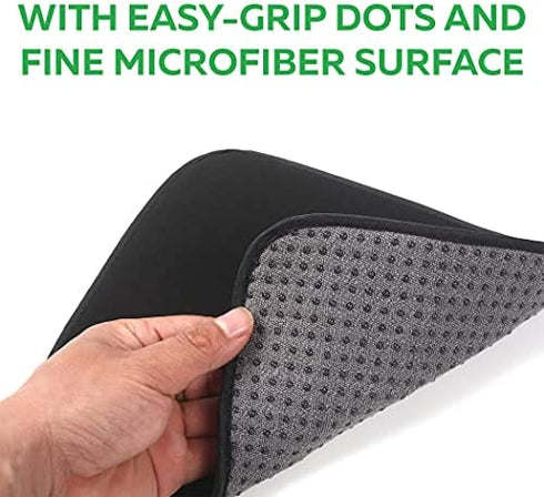 (3-Pack) Microfiber Bowling Ball Towel - 10 Inches x 8 Inches Premium Quality Bowling Ball Shammy Pad with Easy-Grip Dots - Clean Bowling Ball from Dirt and Oil to Improve Grip and Precision
