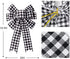 Iceyyyy Large Fall Thanksgiving Christmas Plaid Bow - 16.4x10 Inch Buffalo Plaid Check Swag Wreath Gift Bow Christmas Tree Topper Bow for Home Indoor Outdoor Ornaments (Black and White, 3)