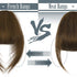 Clip in Bangs, BARSDAR 100% Human Hair Bangs Extensions French Bangs Neat Bangs with Temples Clip on Fringe Bangs Real Hair for Women Natural Color Washable/Dyeable(Neat-Dark Auburn Brown)