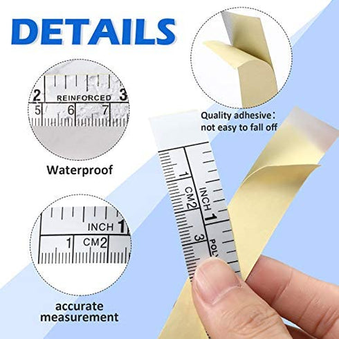 Self-Adhesive Measuring Tape Workbench Ruler Adhesive Backed Double Scale Stick Tape Measure for Work Woodworking, Saw, Drafting Table (3 Pieces,40 Inch, 24 Inch, 12 Inch)