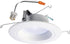 Halo RL56069S1EWHR RL56 2700K-5000K Integrated LED Recessed Ceiling Light Trim at Selectable CCT, (665 Lumens), 5 in. and 6 in, White