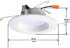 Halo RL56069S1EWHR RL56 2700K-5000K Integrated LED Recessed Ceiling Light Trim at Selectable CCT, (665 Lumens), 5 in. and 6 in, White