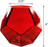 CYS EXCEL GGV101/06R-1P Glass Geometric, Prism, Honeycomb Vase (H-6", Open 3.2", 1PC) €¦, 6", Red