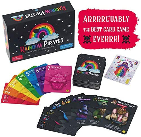 Rainbow Pirates Card Game - New! - Fun 2-5 Player Family-Friendly Party Games for Adults, Teens & Kids