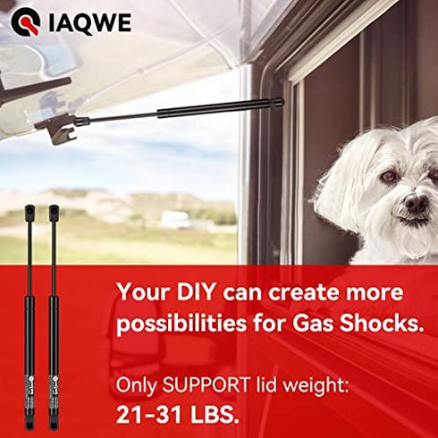 C16-02622 17" 28Lbs/127N Gas Struts Spring Shocks Lift Support for Leer are Snugtop Camper Shell Truck Topper Rear Window Truck Cap Canopy Door Boat Hatch Toolbox Lid 2pcs by IAQWE