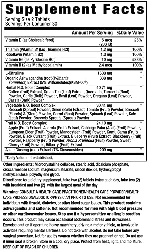 Ageless Male Pro-T Pump, Mens Supplement for Supporting Muscle, Blood Flow and Bigger Gym Gains, Caffeine Free Nitric Oxide Booster and Pre Workout to Help Build More Muscle, 60 Tablets