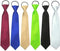 Minelife 6 Pieces Boys' Pre-tied Adjustable Necktie Elastic Neck Strap Tie for Boys, Kids, Teen, Youth Wedding Graduation School Uniforms(6 Colors)