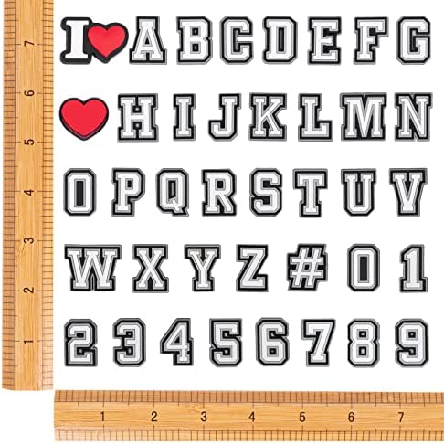 74+2 Pcs Letters Numbers Shoe Charms, Double A-Z Letters & 0-9# Numbers Charms for Clogs Wristbands Bracelets,for Men Women Adult Kids Boys Girls Teens Party Favors