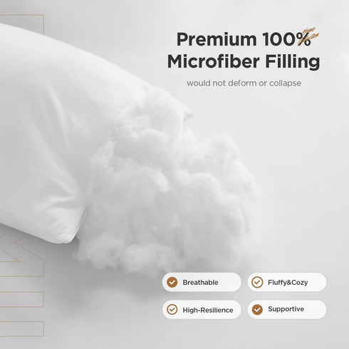 Acanva Decorative Square Throw Pillow Inserts Form Stuffer Cushion Sham Filler, 26x26'', White, 26 x 26