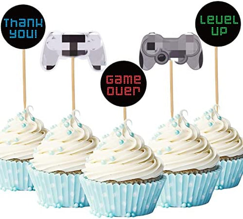 200 Pieces Video Game Controller Stickers for Video Game Party Supplies, Boys Birthday Party Decorations, 5 Styles