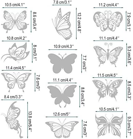 36 Pieces Butterfly Anti-Collision Window Clings, Transparen Alert Stickers Window Decals to Prevent People and Bird Strikes on Window Glass