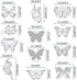 36 Pieces Butterfly Anti-Collision Window Clings, Transparen Alert Stickers Window Decals to Prevent People and Bird Strikes on Window Glass