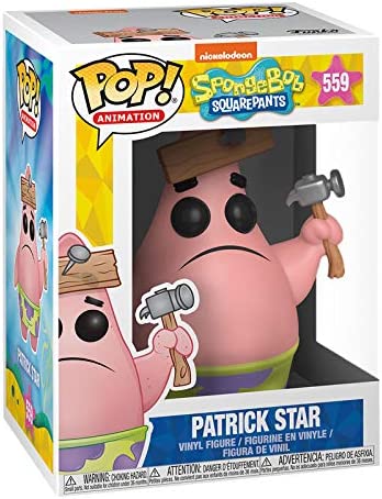 Funko Pop! Animation: Spongebob Squarepants - Patrick with Board, Multicolor, Standard
