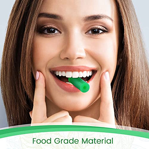 Aligner Chewies for Invisalign Aligners Mint Scented (20 Pcs Green) and Aligner Removal Tool (2 Pcs Blue)