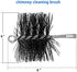 Stanbroil 6 Inch Round Chimney Cleaning Brush with 1/4" NPT Fitting for Insulated Chimneys, Stainless Steel or Metal Stove Pipes- Works with Most Chimney Rod Sets