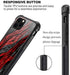 CARLOCA iPhone 11 Case,Black Red Wood Grain iPhone 11 Cases for Men Boys,Graphic Design Shockproof Anti-Scratch Hard Back Case for Apple iPhone 11 Wood Grain