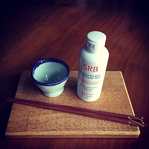 Korean Beauty (SRB) Rice Bran Enzyme Powder Face Wash and Scrub, Cleanses, Exfoliates, Brightens - 70 grams