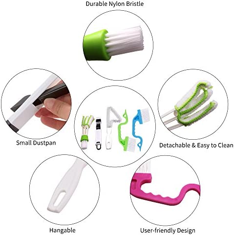 YuCool Hand-held Groove Cleaning Tools,Window Groove Cleaning Brush Tools Set or Sliding Door Track Cleaning Brush,Hand-held Groove Gap for Window Air Conditioning Kitchen Cleaning Tools Car Vents