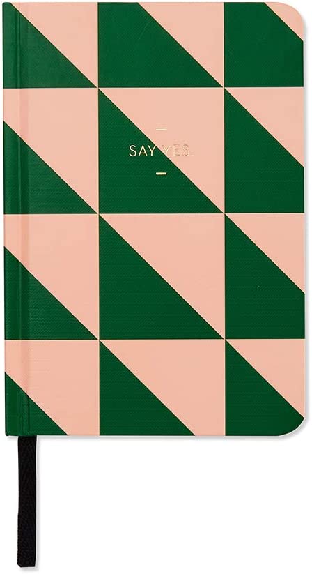 Motto Journal by Compendium: Say yes. — Flexi-cover with woven ribbon, 144 dotted grid pages, 1 EA (6420)