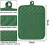 R HORSE 6Pcs Christmas Pot Holder with Pocket for Kitchen Green Pocket Pot Holder Cotton Heat Resistant Potholder Terry Coaster Oven Mitts Christmas Hot Pads for Baking Cooking 7''x9''