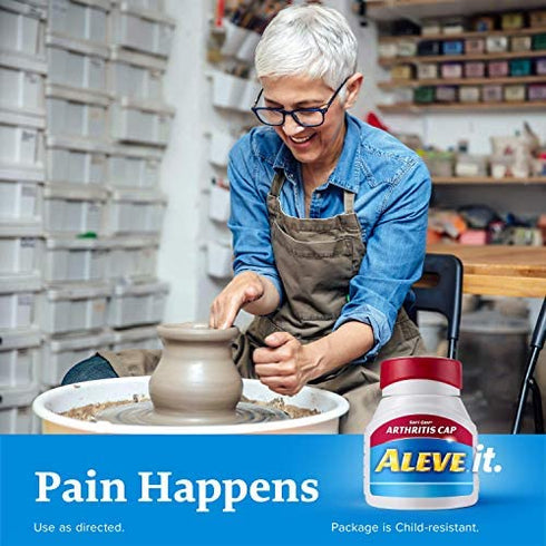 Aleve Soft Grip Arthritis Cap Gelcaps with Naproxen Sodium, 220mg (NSAID) Pain Reliever/Fever Reducer, 40 Count