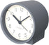 AA Battery Operated Analog Alarm Clock Silent Non Ticking Ascending Beep Sounds Snooze Light Functions Easy Set Gray