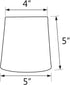Aspen Creative 32832-2 Small Hardback Empire Shape Chandelier Clip-On Lamp Shade Set (2 Pack), Transitional Design in Flaxen, 5" bottom width (4" x 5" x 5")
