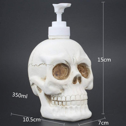 HEMOTON Skull Empty Dispenser Bottle for Hand Soap Shampoo Lotion Shower Gel Liquid Halloween Gothic Decor