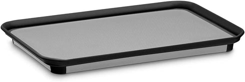 Dreamfarm Fledge | Double-Sided Cutting Board with Non-Slip Rubber Feet & Juice Grooves | Black, 9.8" x 7.1?