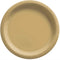 Amscan Big Party Pack Round Paper Plates, 8.5", Gold