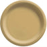 Amscan Big Party Pack Round Paper Plates, 8.5", Gold