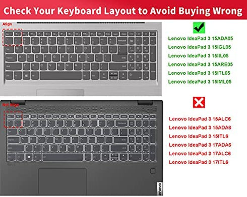 Keyboard Cover Skin for 2020 2021 Lenovo Ideapad 3 15 15.6 17.3 Inch Laptop Keyboard Cover Protector (with Numeric Keypad), 2020 Lenovo Ideapad 3 15 Accessories, Ombre Pink (US Layout)