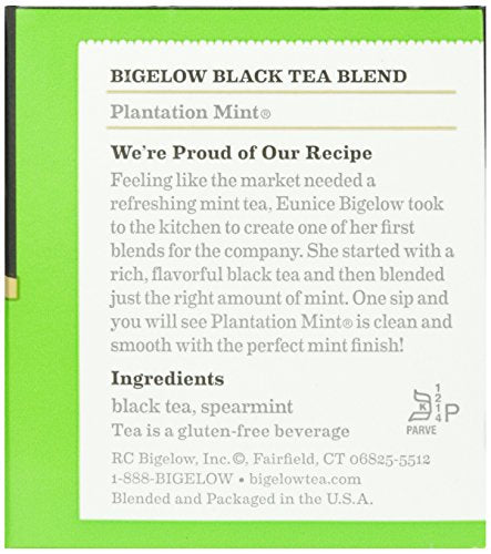 Bigelow Perfectly Mint Black Tea, Caffeinated, 20 Total Tea Bags